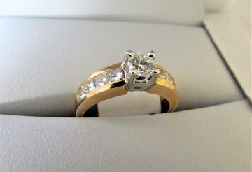 A1354 - 14 Karat Yellow Gold Engagement Ring