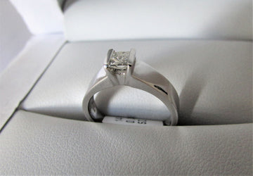 A1590 - 14 Karat White Gold Engagement Ring