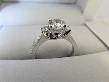 A2118 - 14 Karat White Gold Engagement Ring