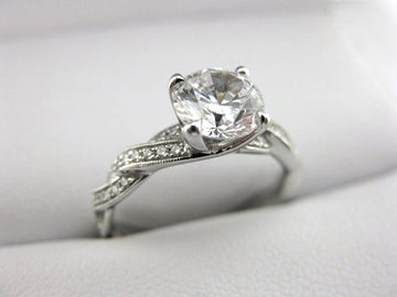 A2185 - 18 Karat White Gold Simon G. Engagement Ring