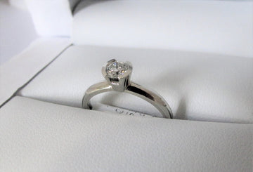 A2335 - 19 Karat White Gold Engagement Ring
