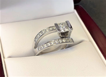 A2804 - 14 Karat White Gold Custom Engagement Ring