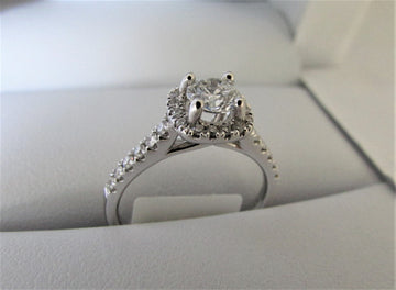 APA4663 - 14 Karat White Gold Engagement Ring