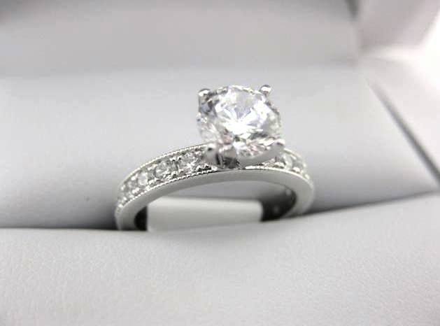 White Gold La Vie Engagement Ring 115137-W