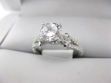 White Gold La Vie Engagement Ring 115159-S