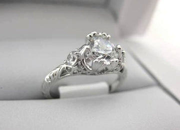White Gold La Vie Engagement Ring 115232-100