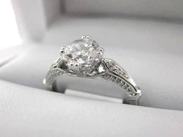 White Gold La Vie Engagement Ring 115235-100