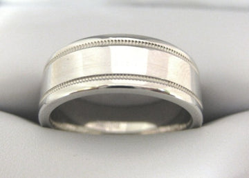 White Gold Men's Wedding Band 2941-8