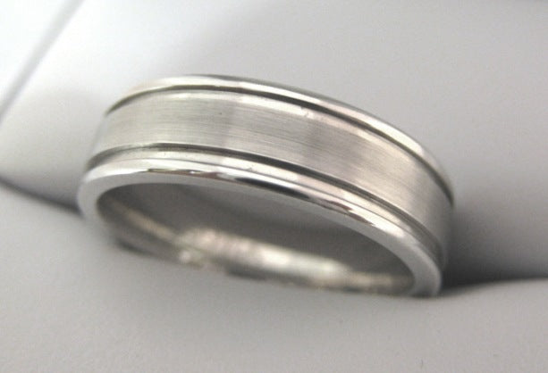 White Gold Men's Wedding Band 3991-6