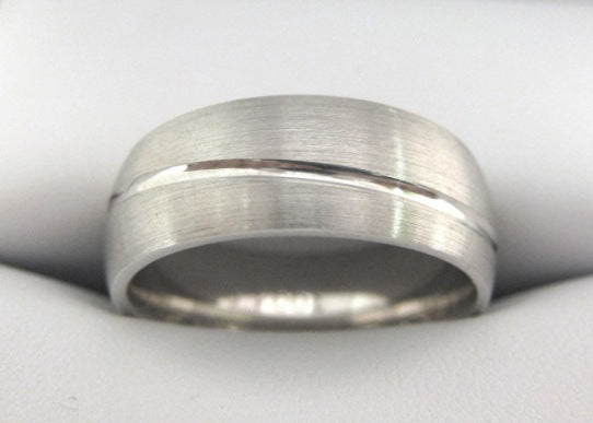 White Gold Men's Wedding Band 3994-8