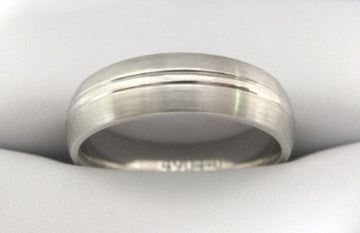 White Gold Men's Wedding Band 4904-6