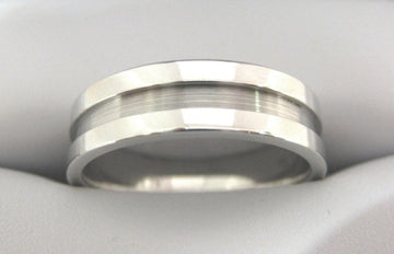 White Gold Men's Wedding Band 4913-6