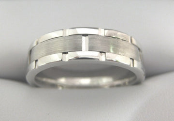 White Gold Men's Wedding Band 4914-6