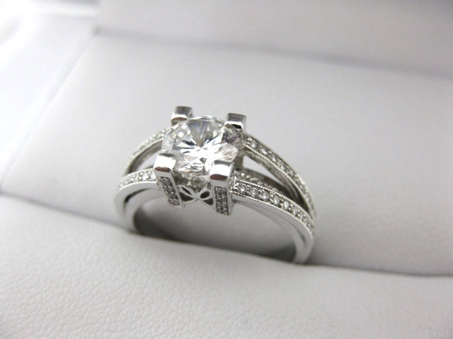 A1682 - 18 Karat White Gold Simon G. Engagement Ring