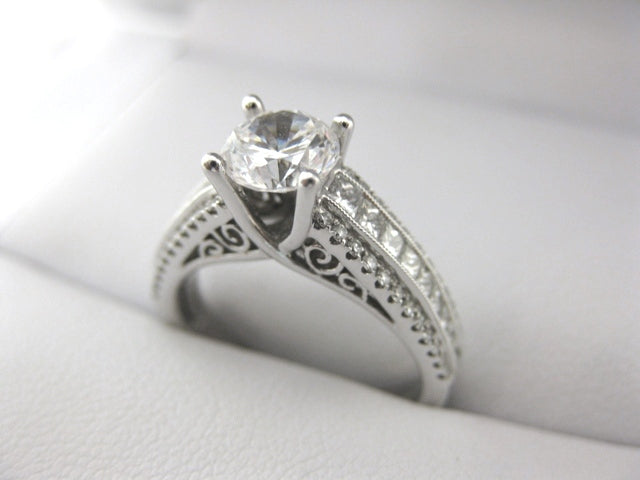 A1947 - 18 Karat White Gold Simon G. Engagement Ring