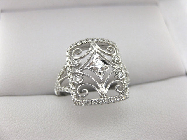 C1920 - 18 Karat White Gold Simon G. Dinner Ring