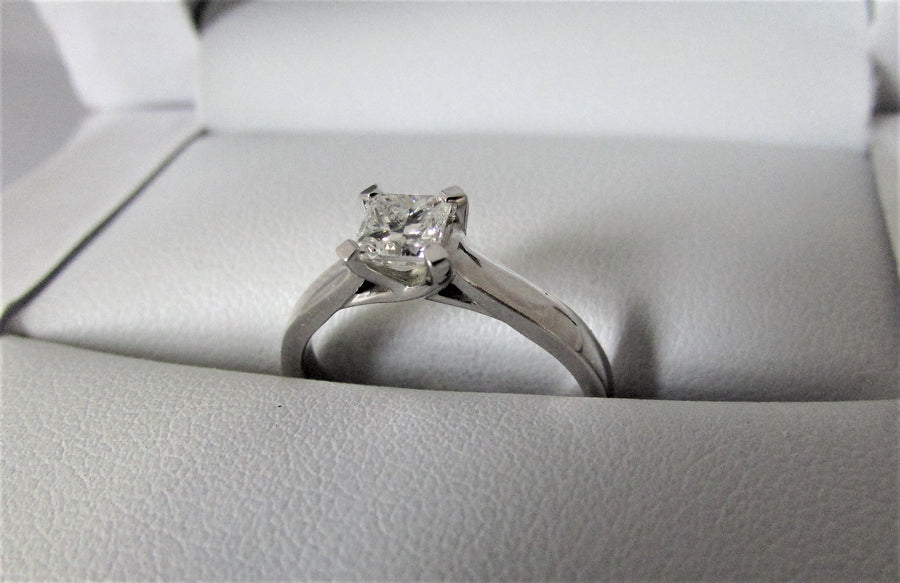 APA4718 - 14 Karat White Gold Engagement Ring