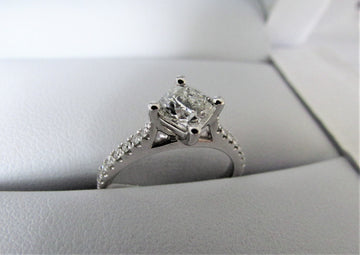 APA4728 - 14 Karat White Gold Engagement Ring