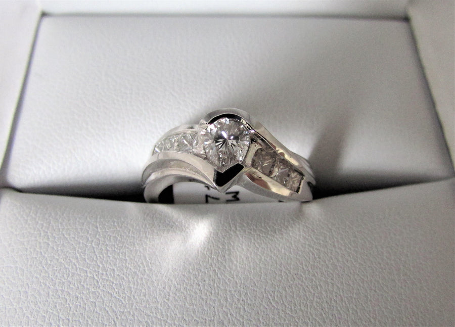 APA4813 - 14 Karat White Gold Engagement Ring