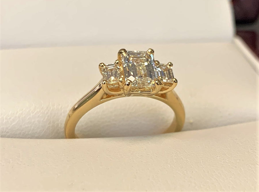 A10002 - 18 Karat Yellow Gold Custom Engagement Ring