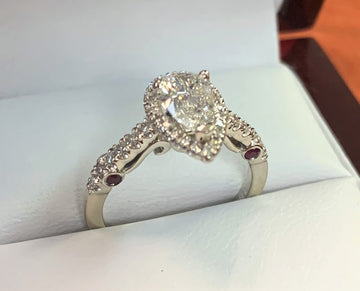 A10006 - 14 Karat White Gold Custom Engagement Ring