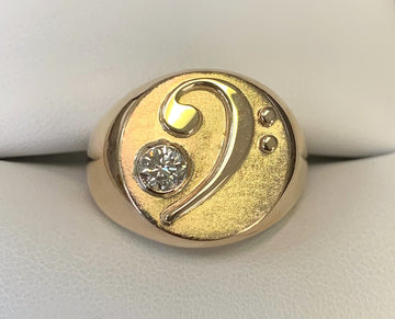 TDOG10028 - Yellow Gold Custom Men's Ring