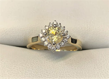 H10008 - 14 Karat Yellow Gold Custom Yellow Sapphire Ring