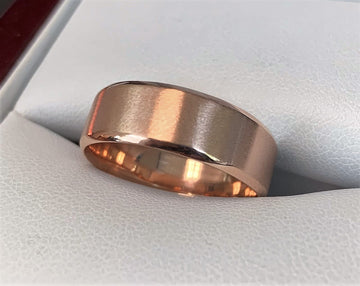 TF10101 - 14 Karat Rose Gold Custom Men's Band