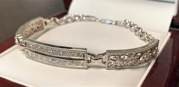 K10000 - 14 Karat White Gold Custom Bracelet