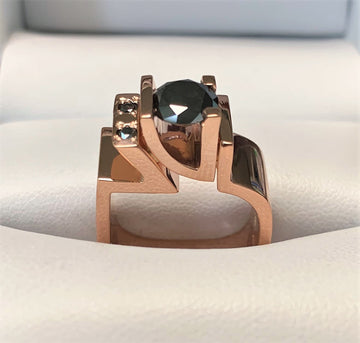 TA10111 - 14 Karat Rose Gold Custom Engagement Ring