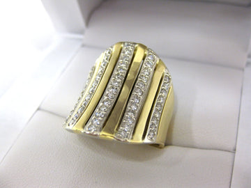 TC6963 - 18 Karat Yellow and White Gold Custom Ring