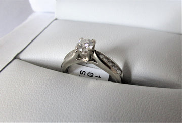A1116 - 14 Karat White Gold Engagement Ring