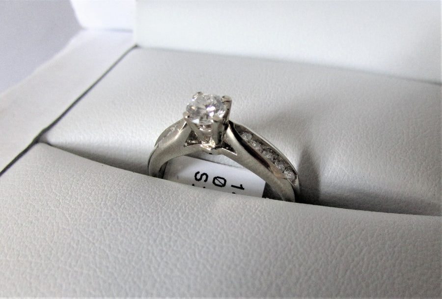 A1116 - 14 Karat White Gold Engagement Ring