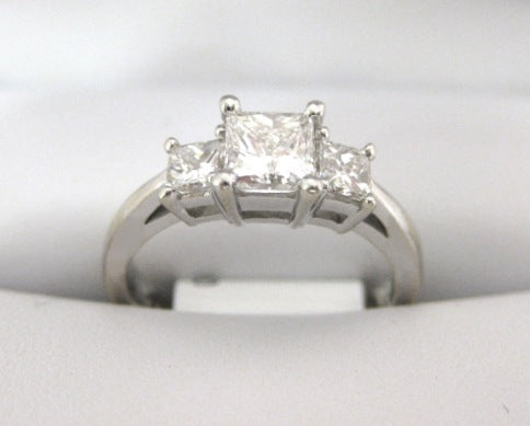 A1221 - 18 Karat White Gold Engagement Ring