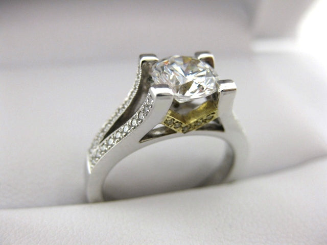 A1946 - 18 Karat White Gold Simon G. Engagement Ring