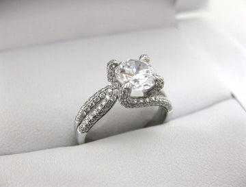 A1949 - 18 Karat White Gold Simon G Engagement Ring