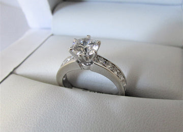 A2119 - 14 Karat White Gold Engagement Ring