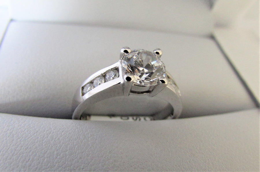 A2125 - 14 Karat White Gold Engagement Ring