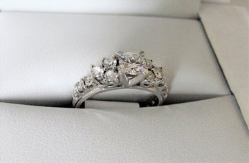A2409 - 14 Karat White Gold Engagement Ring