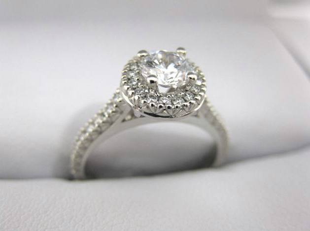 A2496 - 14 Karat White Gold Precision Set Ring