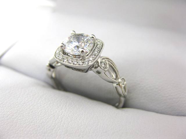 A2529 - 18 Karat White Gold Simon G. Engagement Ring