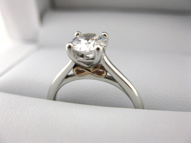 A2626 - 14 Karat White and Rose Gold Engagement Ring