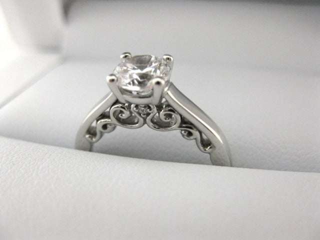 A2637 - 14 Karat White Gold Engagement Ring