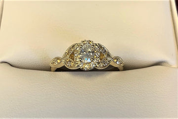 A2796 - 14 Karat Yellow Gold Custom Engagement Ring