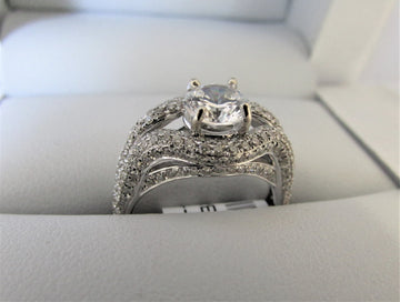 APA4264 - 14 Karat White Gold Engagement Ring