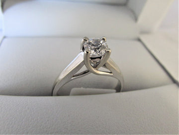APA4593 - 14 Karat White Gold Engagement Ring