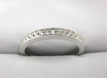 B1534 - 14 Karat White Gold Precision Set Band