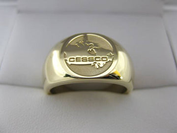 Custom Yellow Gold Corporate Ring