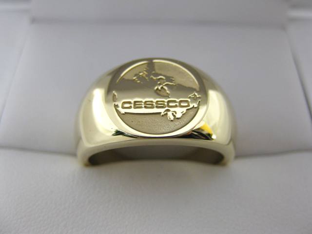 Custom Yellow Gold Corporate Ring