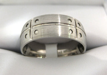 White Gold Men's Wedding Band D150